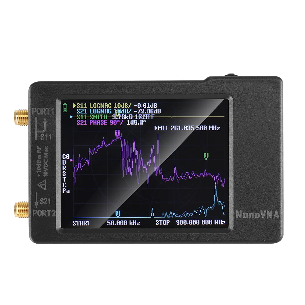 Векторная сетевая антенна NanoVNA-H анализатор 10 кГц-1 5 ГГц MF HF VHF UHF W/ Shell SD-карты