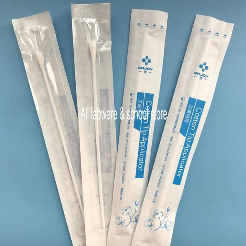 600pcs/pack lab disposable sterile degreasing cotton tip applicator specimen collection swab