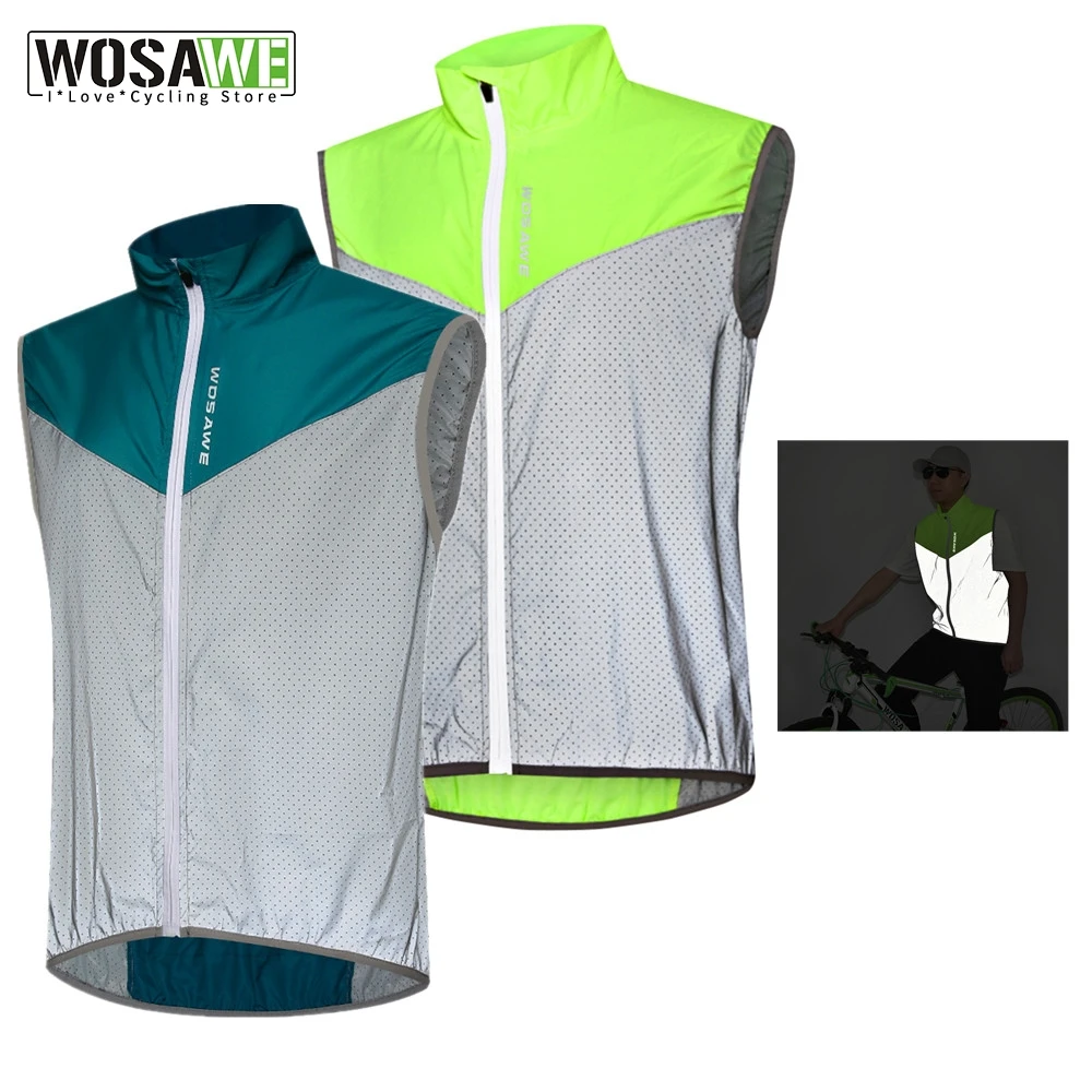 Wosawe Men's Ultralight Cycling Vest Windproof Running Vest Mtb Bike