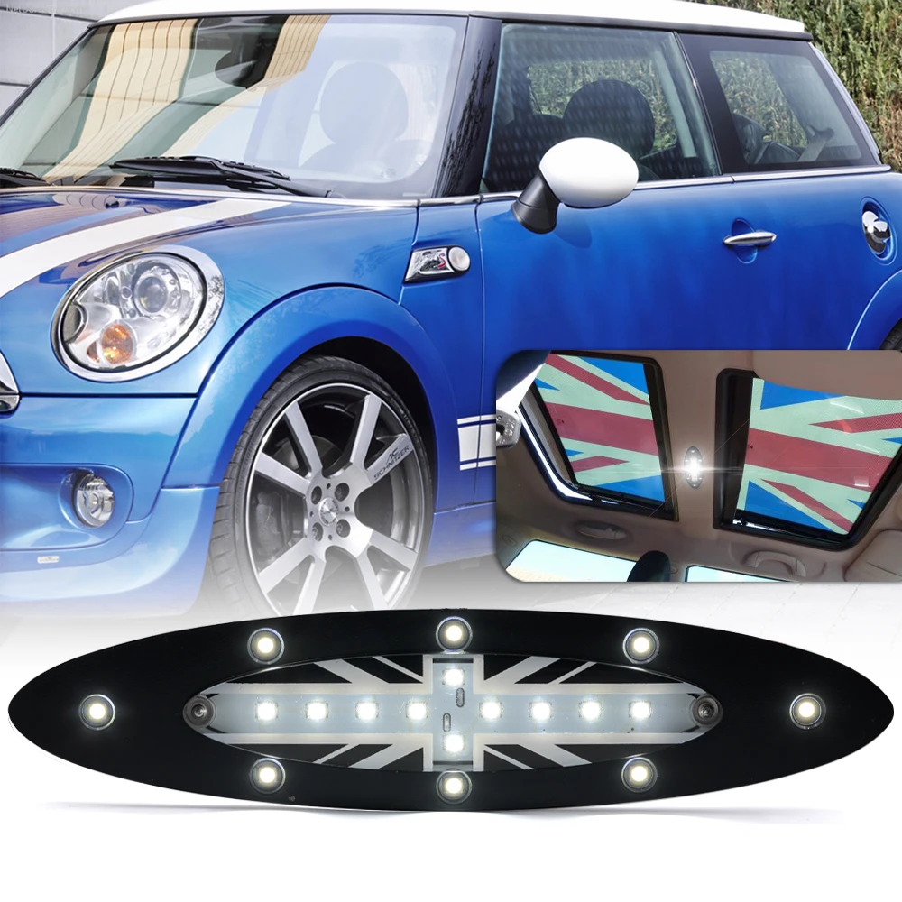 1 Uds Led Blanco Interior Del Techo Luz De Cupula Para Bmw Mini Cooper S R56 06 08 Jack Union Diseno De Bandera Interior Led Lamps Roof Led Lampled Interior Lamp Aliexpress