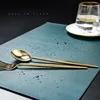Leather Placemats Washable Table Pad Mat Tablemats Stain-Resistant Dining Disc Bowl Pad Coaster Non-slip Decoration Accessories ► Photo 3/6
