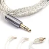 TRN Earphone Silver Plated Upgrade Cable A2 3.5mm 0.75 0.78 SE215 535 2Pin\Mmcx Plug For V80 V20 V10 AS10 BA5 V30 T2 V90 C10 M10 ► Photo 2/6