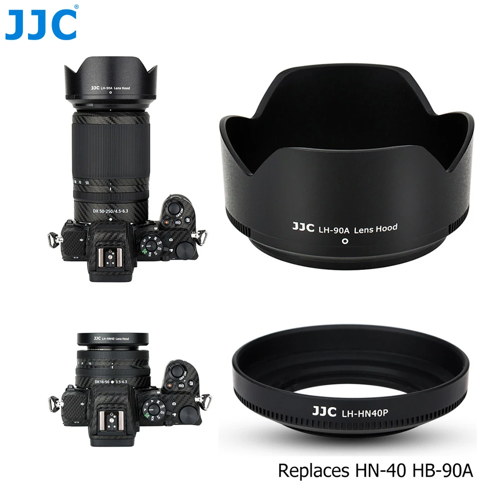 JJC Screw on + ABS Lens Hood for Nikon Z fc Z50 Dual Lens Kit (Nikkor Z