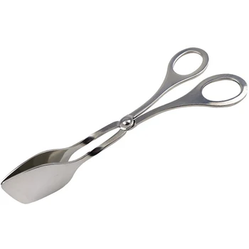 

430 Stainless Steel Flat Clip Kitchen Food Clip BBQ Clip Baking Bread Clip With Long Handle With Comfortable Handle 2 Pack