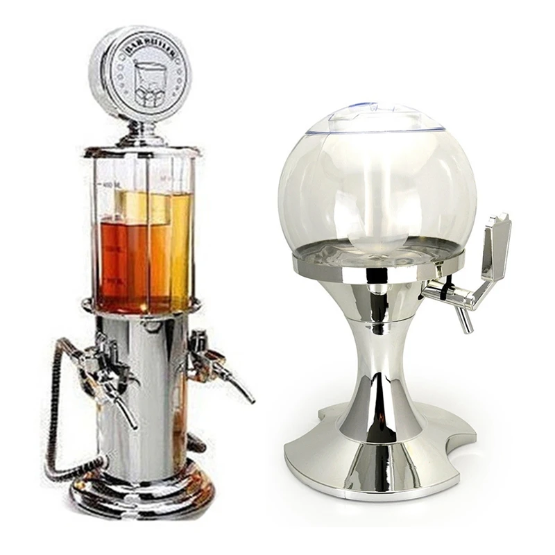 

Wine Gas Station Cocktail Dispenser Drinks Bartending Beer Hine Double Pumps Liquor Dispenser & HOT 3.5L Ice Core Beer Beverage