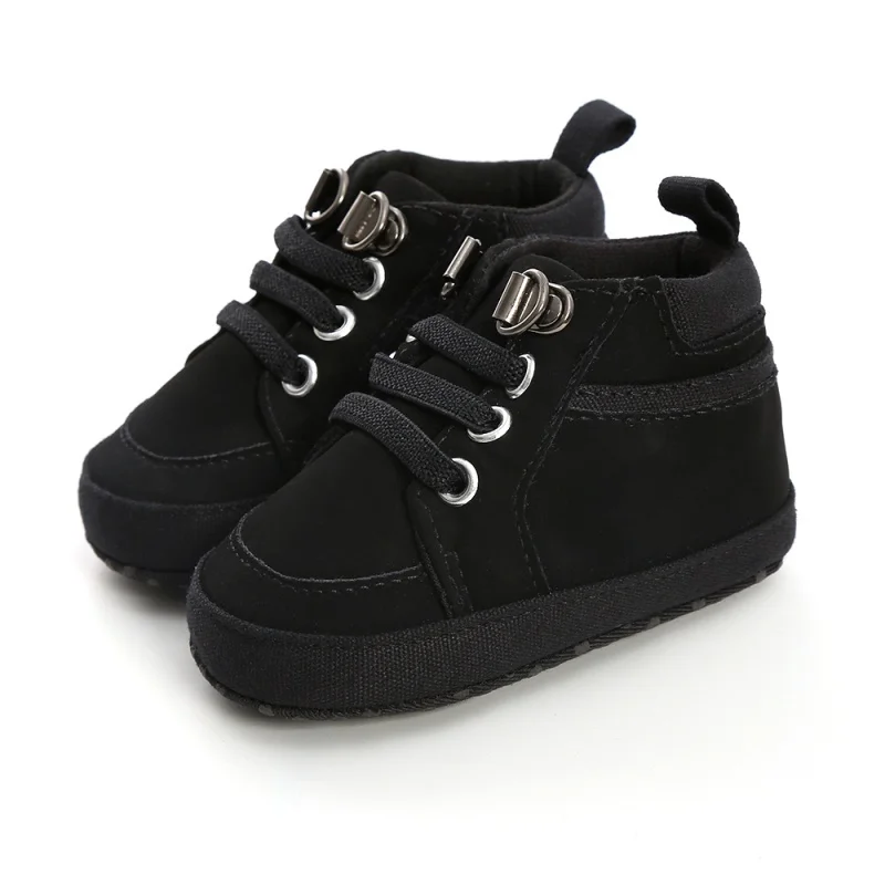 Полуботинки для новорожденных и маленьких мальчиков и девочек 0-18 месяцев, детская кроватка, Нескользящие повседневные теплые кроссовки из искусственной кожи с мягкой подошвой для первых ходунков