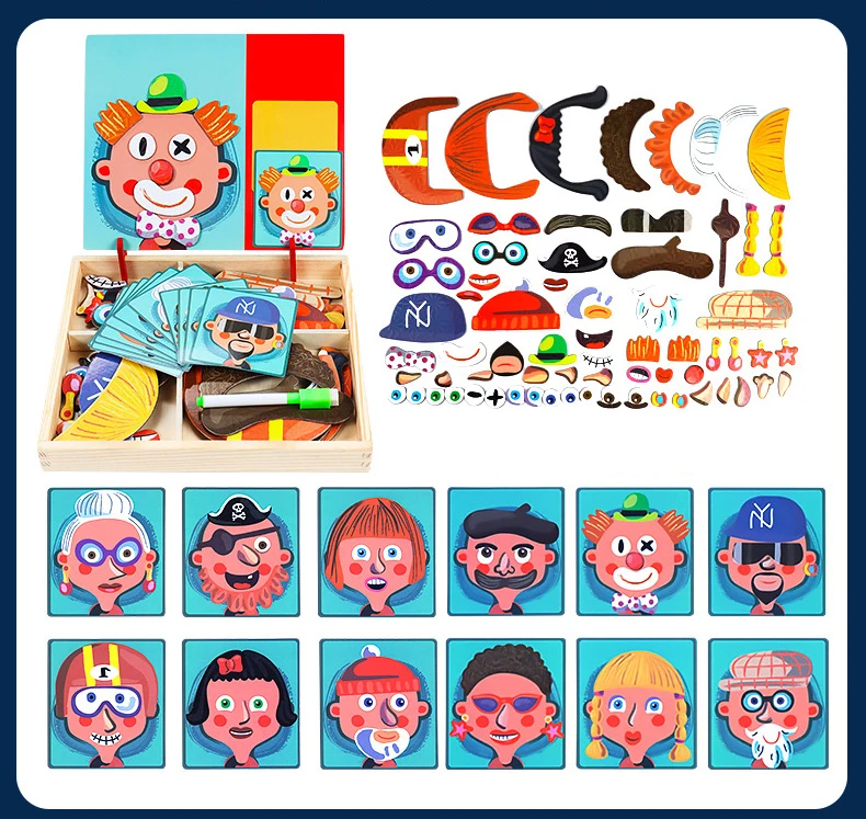 Puzzle Magnétique Bois avec Tableau Double Face – Pour Les Petits