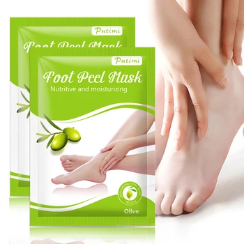 

PUTIMI 4Pack=8Pcs Foot Peeling Mask Moisturizing Feet Care for Pedicure Socks Exfoliating Foot Mask Remove Dead Skin Care