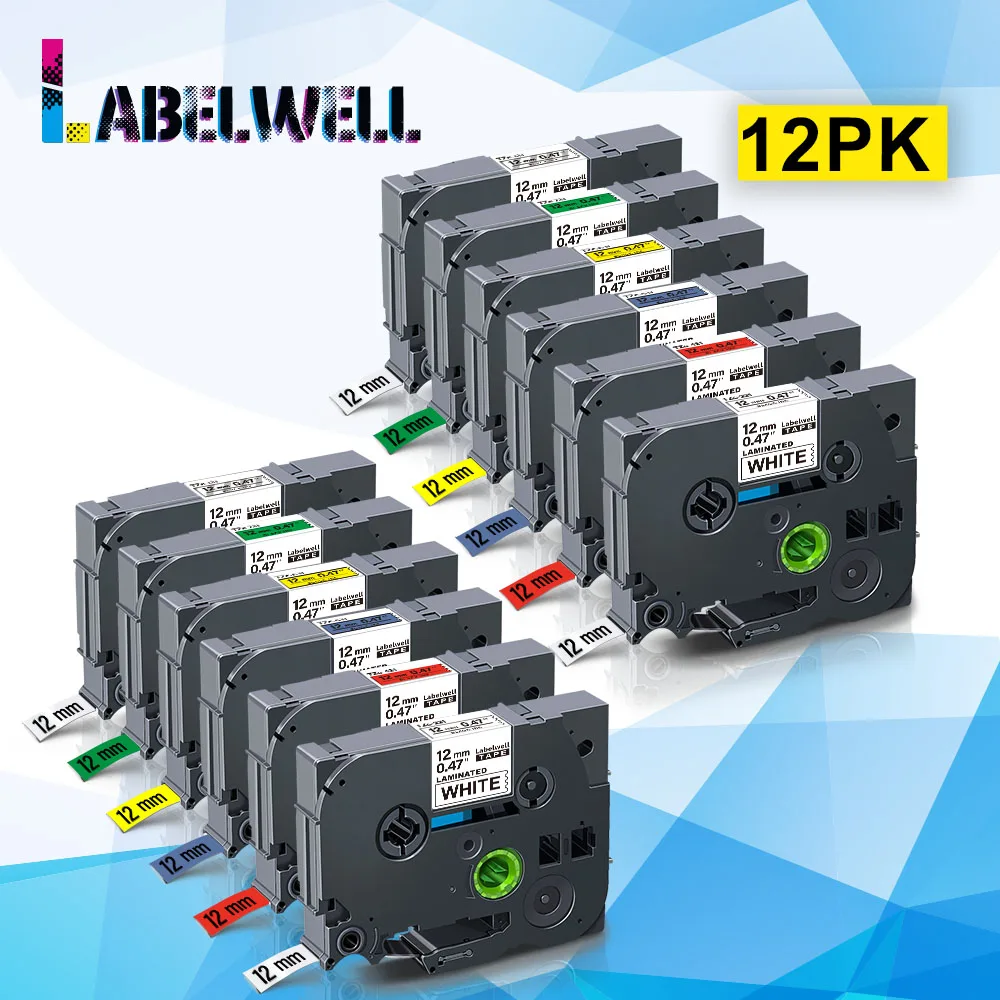 

Labelwell Printer Ribbon Compatible For 231 131 431 531 631 731 12mm Laminated label tape Replacement for label Printer