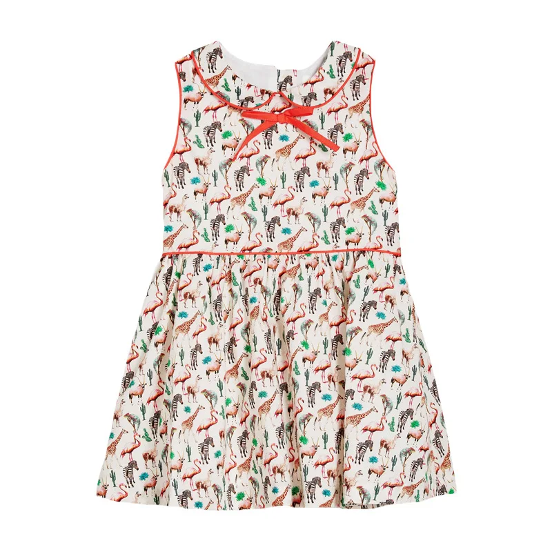 Little maven Dress Лето Животное Аппликация Девушки одеваются для детской одежды Хлопок Детей Платье Принцессы Единорог Детское Платье - Цвет: S0676 same picture