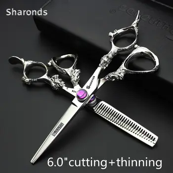 

6 inch Professional Hairdressing Scissor Barber Scissor Cutting&Thinning Scissor Japan440c Salon Hairdressing Hair scissors set