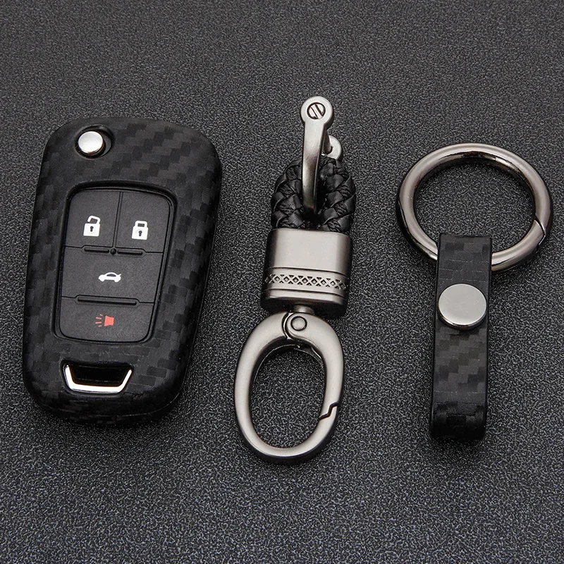 KUKAKEY ключи чехол для Buick Encore Envision Lacrosse Excelle Regal углеродного волокна узор, брелок для ключей Крышка для Защитные чехлы для сидений, сшитые специально для Opel Astra