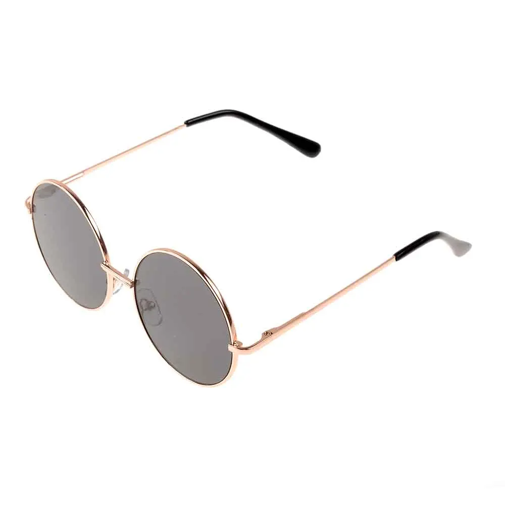 New Baby Fashion Anti-sun Sunglasses Retro Round Metal Frame Children Glasses Girls Boys Wild British Style Eye Aceessories