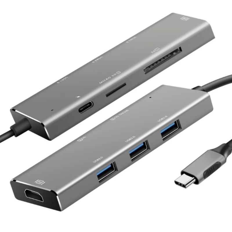 

USB-разветвитель для док-станции, 3,0, 7 в 1, 100 Вт