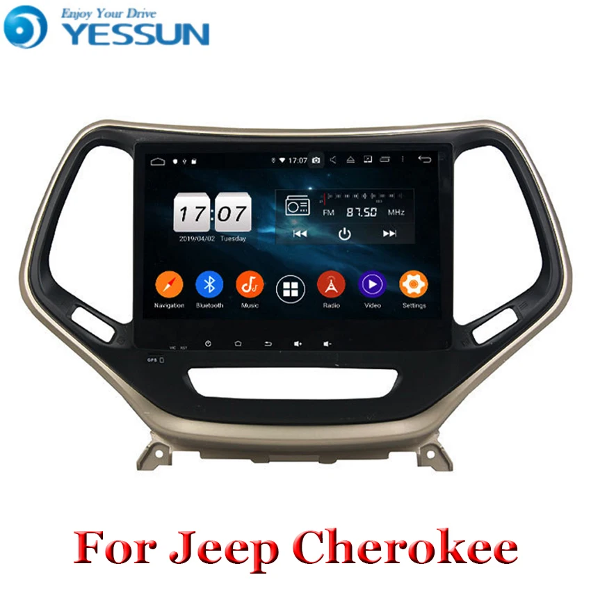 10," ips Android 9 автомобильный DVD мультимедийный плеер gps для Jeep Cherokee аудио автомобильный Радио Стерео навигация