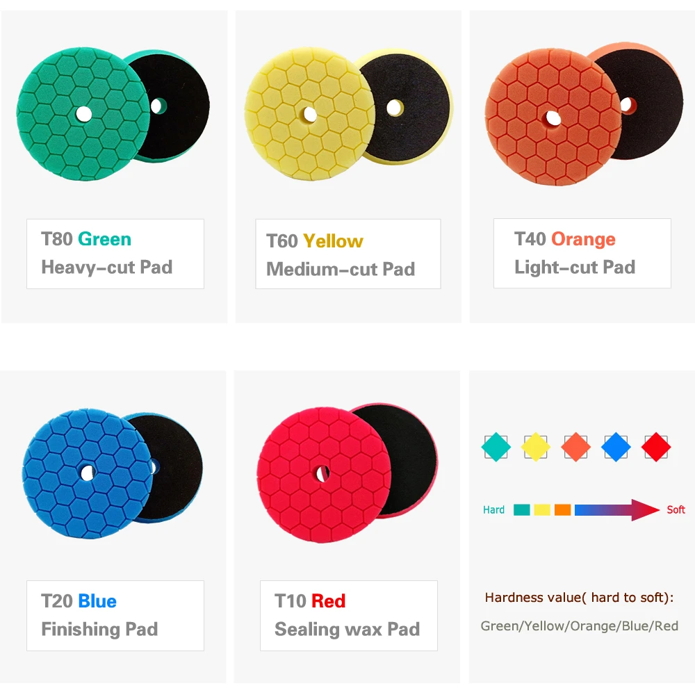8 Inch Double Side Sponge Polish Pad For Automotive Car Polisher 195 mm Ultra-fine Foam Polishing Pad 6 colors for choose 4