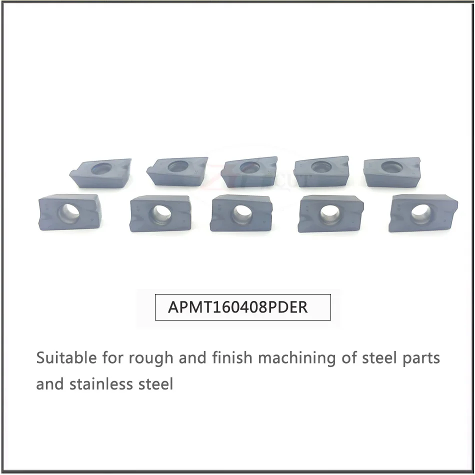 10 шт. APMT1604PDER H2/M2 P201F, R0.8 плоское Черновая режущее лезвие с твердосплавной вставкой, прямоугольное плечо лицо фрезерные вставки