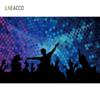

Laeacco Dance Hall Disco Young Modern Light Bokeh Photography Backgrounds Customized Photographic Backdrops for Photo Studio
