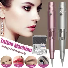 Насадка для татуировочной машины комплект цифровой Интеллектуальный постоянный макияж бровей Губы микроблейдинг игла для бровей советы чернила кольцо чашки набор