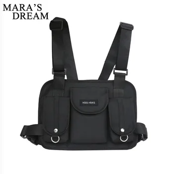 

Mara's Dream 2019 Men and Women Backpack Net Red Chicken with The Second Level Vest Hip Hop Chest Bag Tide Pockets