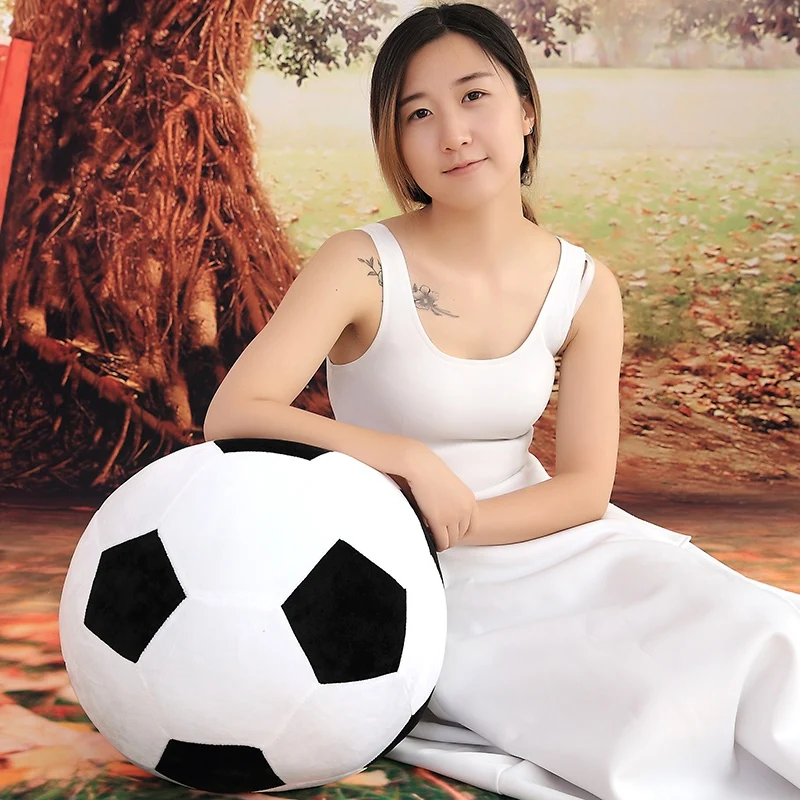 Creative cartoon football pillow ball pillow children cute plush toy simulation football rag doll doll cushion cushion cotton ba
