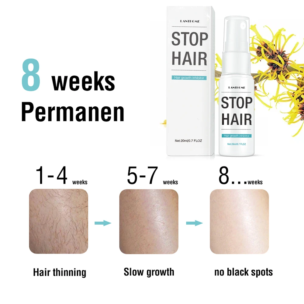 20 мл Перманентный ингибитор роста волос спрей для бороды Бикини Интимные ноги