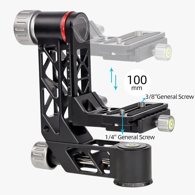 XILETU XGH-3 360 Degree Panoramic Gimbal Tripod Head 1/4 3/8 Inch