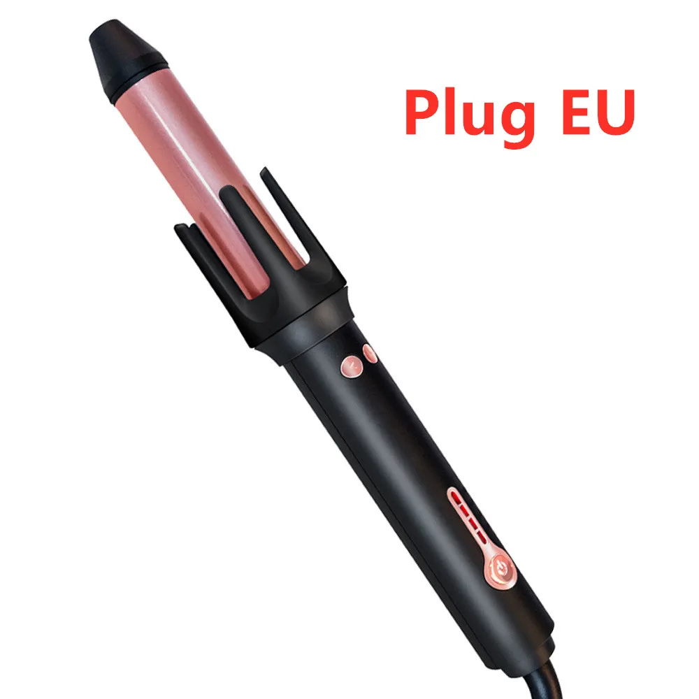 Plug EU Автоматическая Плойка для волос, вращающаяся на 360 градусов, щипцы для завивки волос, керамическая плойка с постоянной температурой, волшебный инструмент для укладки волос - Цвет: Plug EU