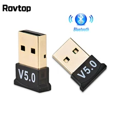 Rovtop USB Bluetooth 5,0 адаптер Bluetooth ключ мини адаптер Bluetooth приемник адаптер передатчик для компьютера
