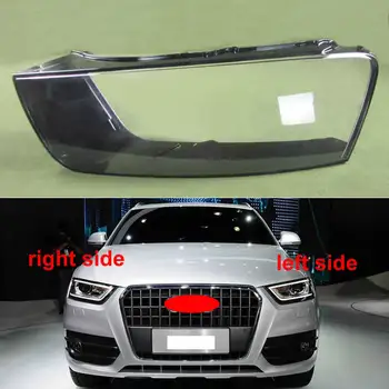 For Audi Q3 2016 2017 Headlight Plastic Cover Transparent Shade Headlight Lens Transparent Shell Lampshade Headlamp Cover