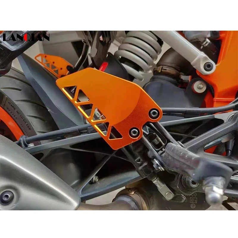 Motorbike Duke 250 390 Front Rear Foot Step Side Guard Wing Cover Protector CNC Aluminum Parts (7)