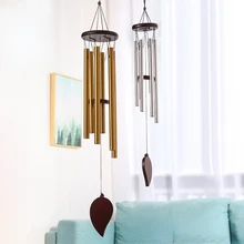 

Nordic Classic Retro Wooden Wind Chime Metal Multi-Tube Church Outdoor Garden Home Living Room Pendant Hanging Decorative Gift