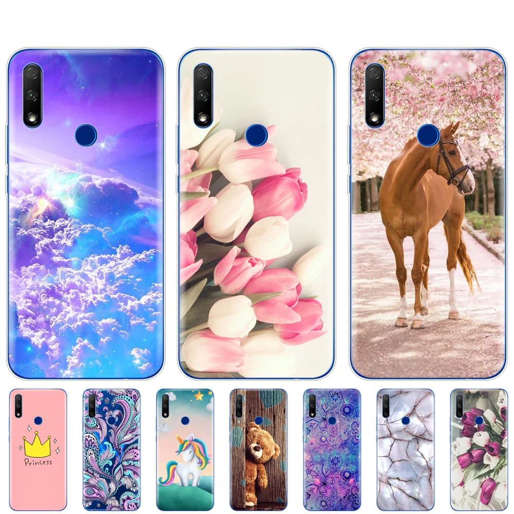 Силиконовый чехол для huawei honor 9x мягкий из ТПУ задняя крышка premium с отверстием