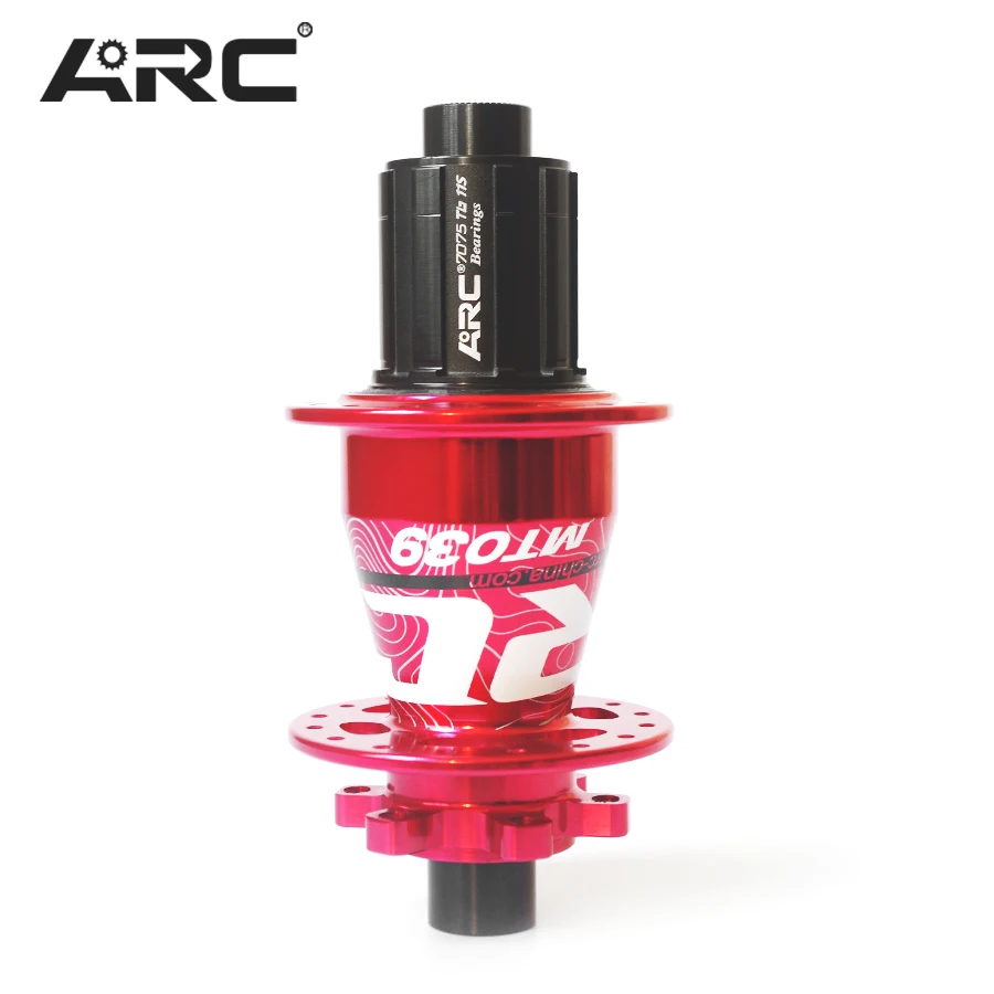RED 142MM-12MM MTB концентратор 4 подшипника Задний дисковый тормоз Горный велосипед концентратор 32 отверстия 8 9 10 11 скорость QR шампур 135 мм через 142 мм компоненты концентратора велосипеда - Цвет: RED 142MM-12MM