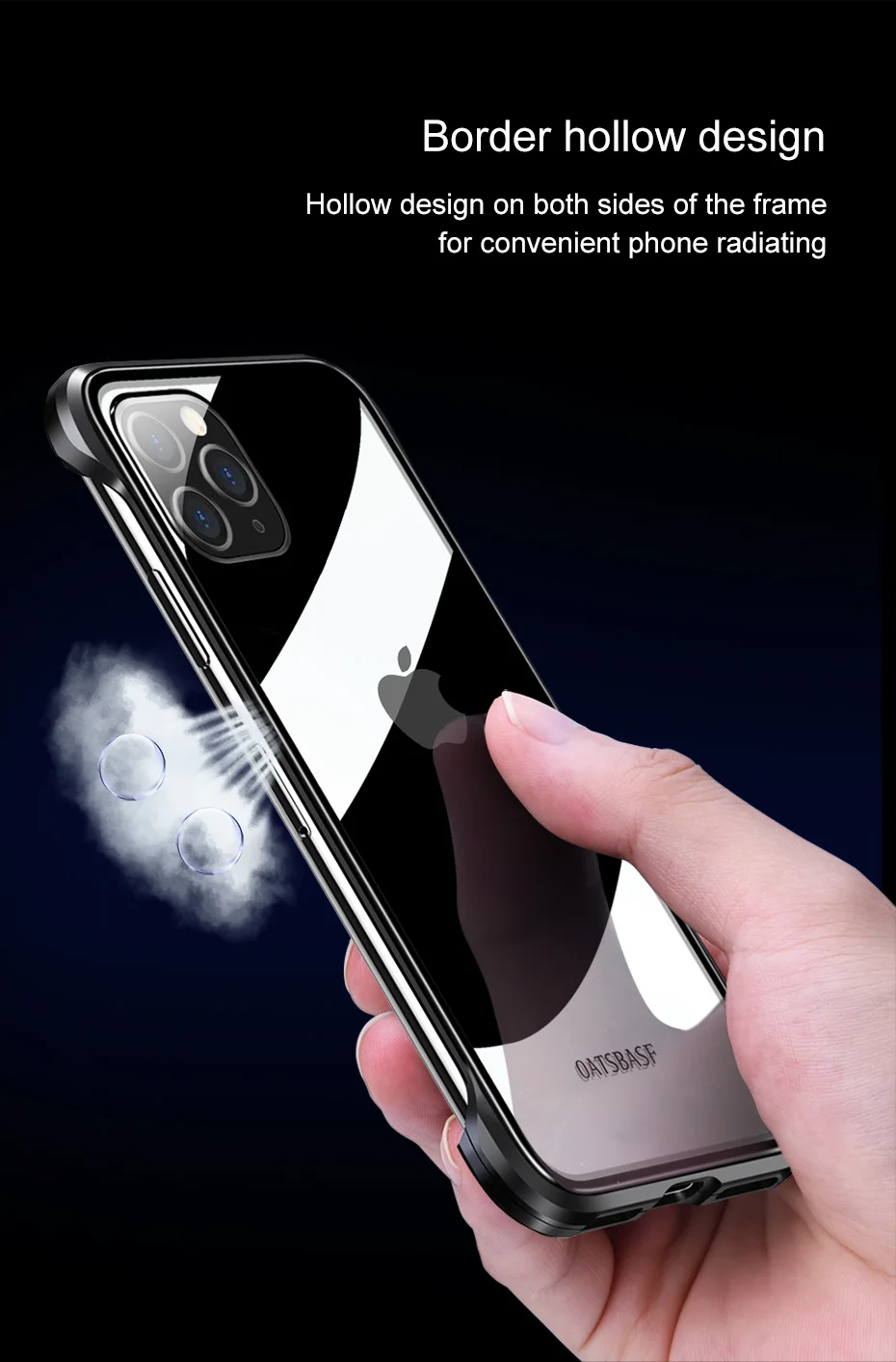 Накладка металлический чехол из закаленного стекла для телефона для Iphone 11 11pro прозрачная простая Противоударная задняя крышка для Iphone 11 pro max