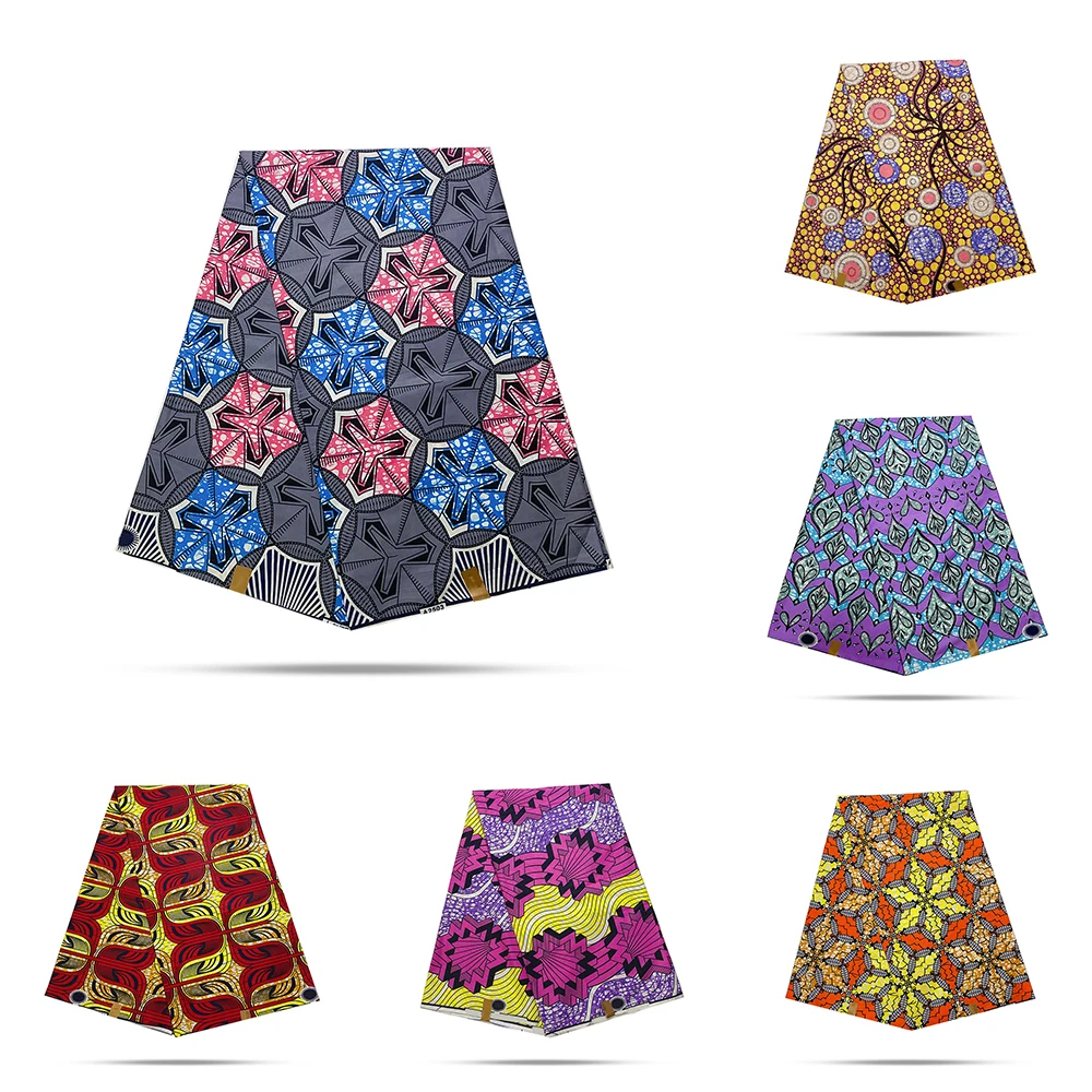 

African wax fabric Ankara wax Ghana fabric original real wax prints fabric 100% soft cotton 6 yards