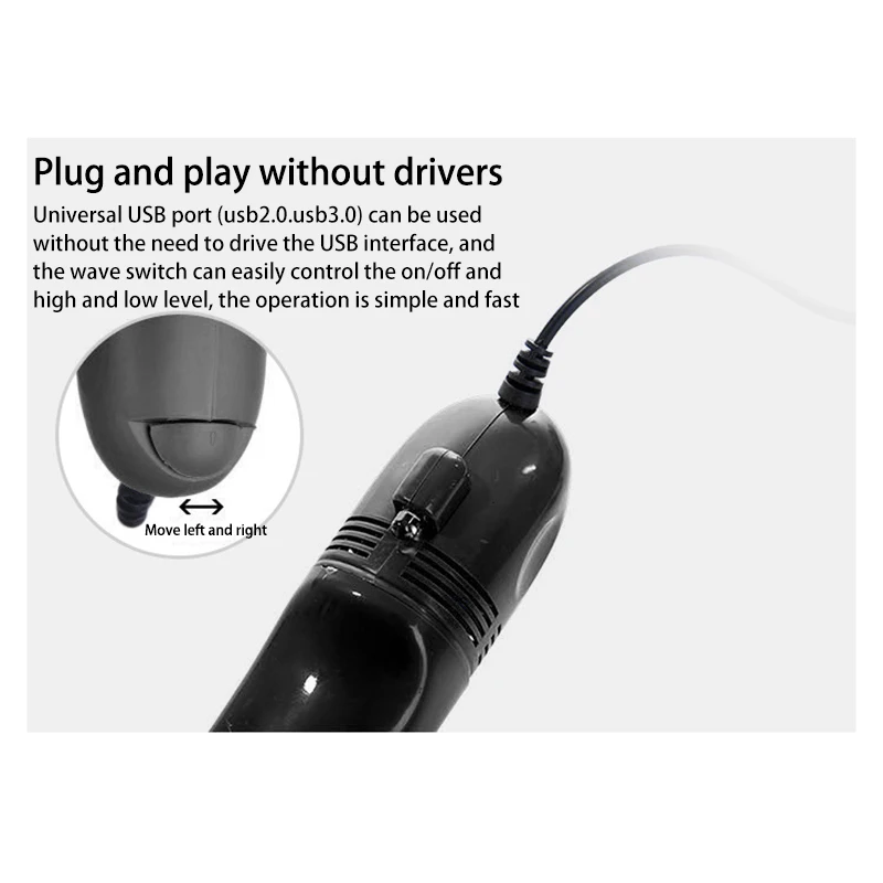 Mini Vacuum Cleaner USB Brush Ki Dust Cleaner Collector Three Heads Detachable Car Interior Air Vent Dust Cleaning Tool