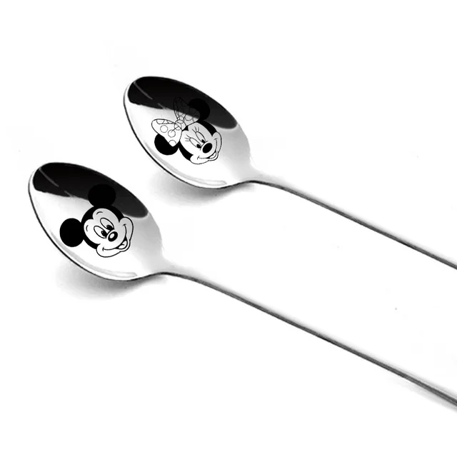 Disney Mickey Mouse Minnie Winnie the Pooh Long Spoon Cute Cartoon Toy Kids Happy Birthday Party Favor Supply Gift 1