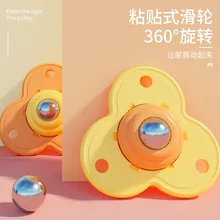 4Pcs Self Adhesive Caster Wheels Mini Swivel Wheels Stainless Steel Ball-type 360 Degree Rotation Sticky Pulley for Storage Box