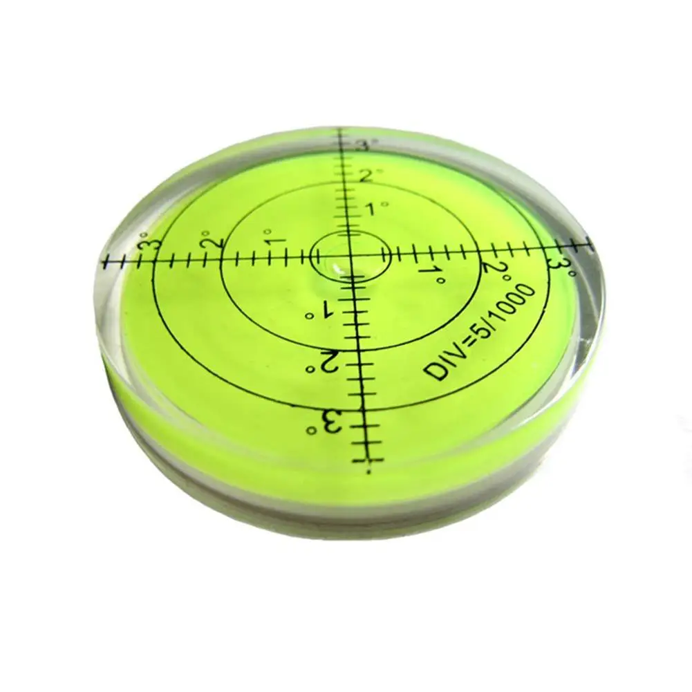 

Scale Round Spirit Level Bubble Inclinometer Level Measuring Instrument Bullseye Bubble Degree Marked Surface Size 60*60*12mm