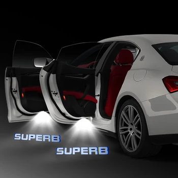 

2pcs SUPERB Courtesy Light For Skoda Superb 2009-2018 Car Styling SUPERB Car Door Light Logo Projector Lamp Car Door Foot Lamp