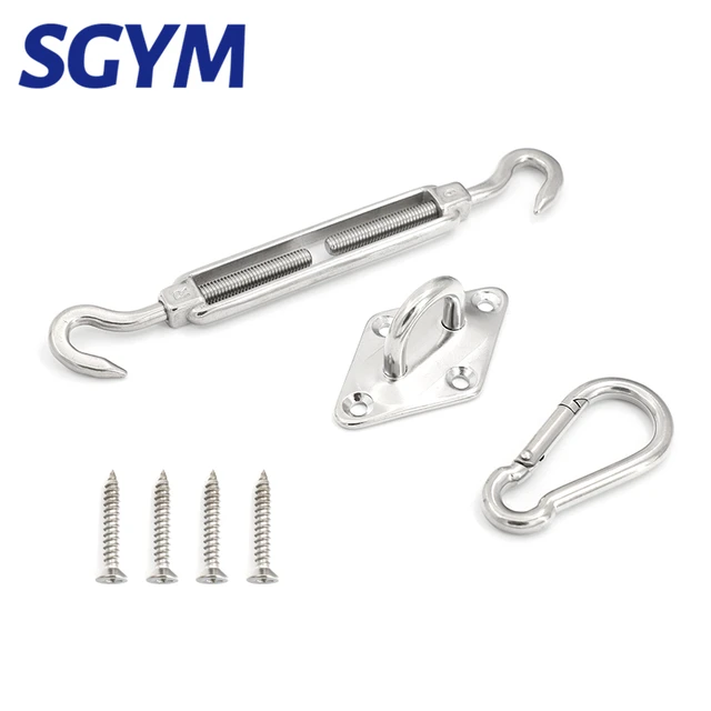 6In Árnyékos Vitorlás Hardverkészlet Nagy Teherbírású 304 Rozsdamentes Acél Rögzítő Kiegészítők A Teraszos Gyepben És Kertben - Image 3