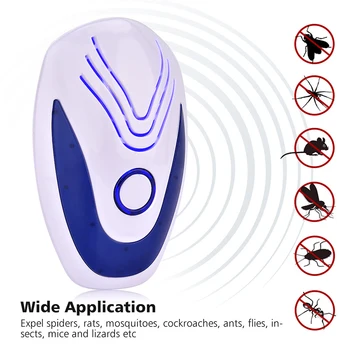 

EU/US/UKPlug Electronic Mosquito Repellent Indoor Cockroach Mosquito Insect Killer Rodent Contro Ultrasonic Pest Repeller