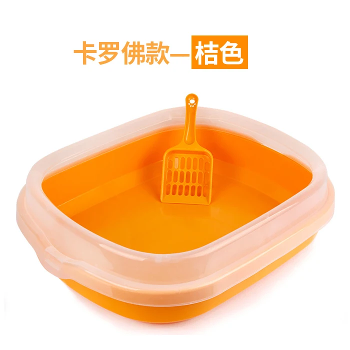 Transparent Cat Pet Toilet Candy-colored Kitty Litter Cat Dung Potty Training Toilet Pot Mascotas Cat Toilet Training Kit JJ60BP