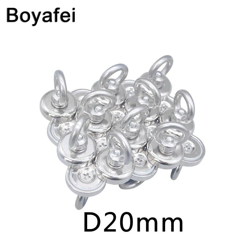 

10/20/30 pcs max pull N35 d20mm Rare Earth strong Permanent NdFeB Neodymium Magnet with stainless steel ring