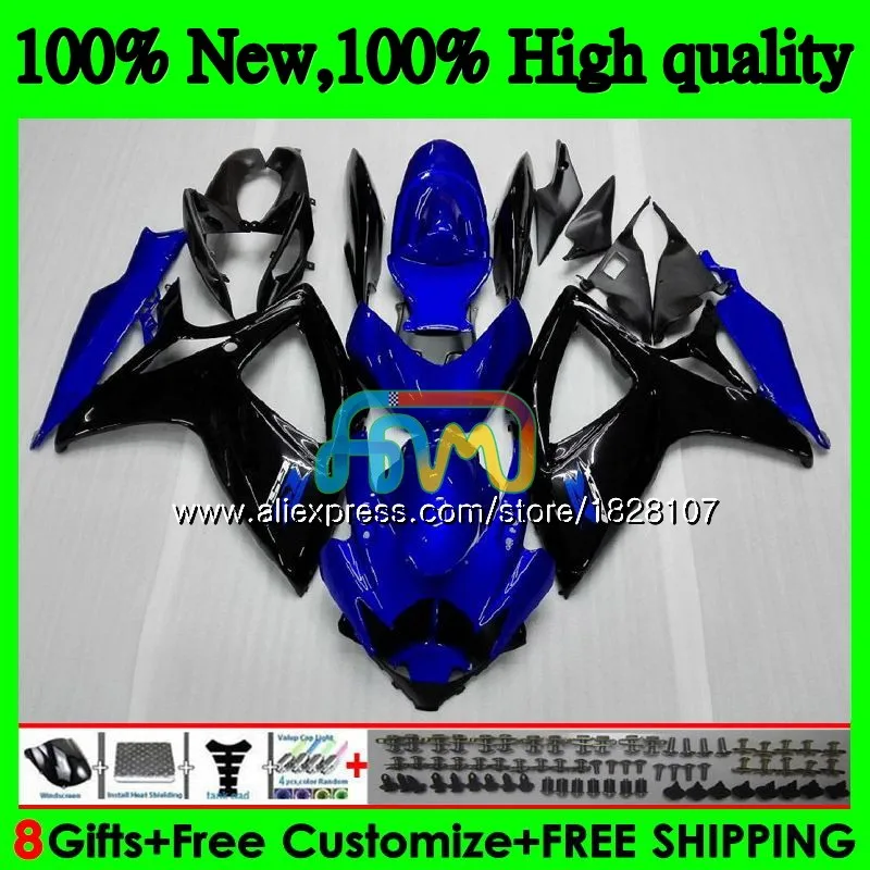 600/750CC для SUZUKI GSXR 600 750 CC GSX R750 GSX-R600 06 07 37BS. 34 GSXR600 GSXR-750 K6 GSXR750 2006 2007 Обтекатели цвет синий, черный; большие размеры - Цвет: No. 1