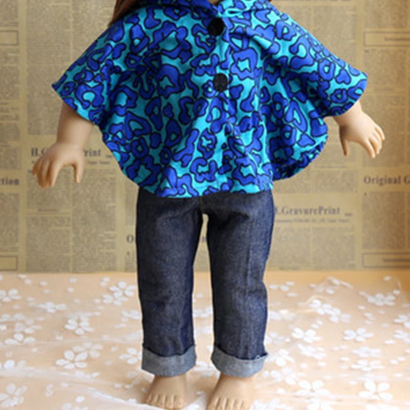 18 дюймов американская принцесса кукла одежда и аксессуары Мода Кукла платье+ кукла шляпа для девочек подарок на день рождения подарок - Цвет: Серый