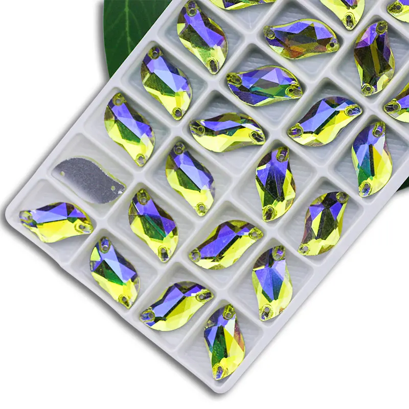Sparkling S-Shape Colorful Glass Rhinestones