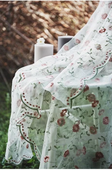 

125cm*50cmLace embroidery Mesh fabric High-grade diy fabric curtain tablecloth High-end clothing Three-dimensional elastic skirt