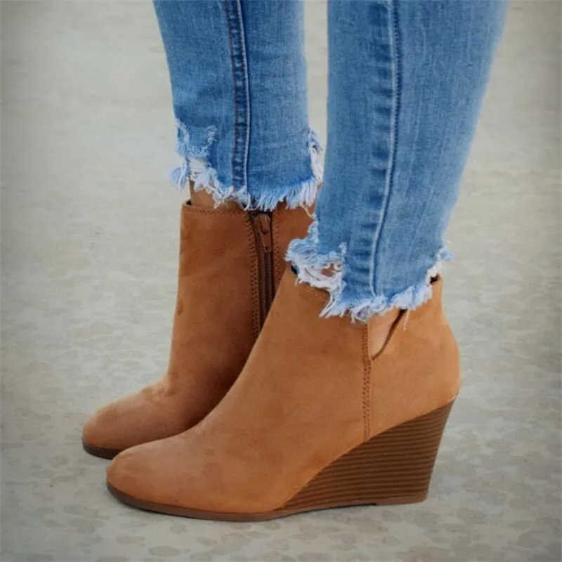 Botas de invierno de leopardo botas de tobillo de encaje calzado de plataforma tacones altos cunanas zapatos de mujer